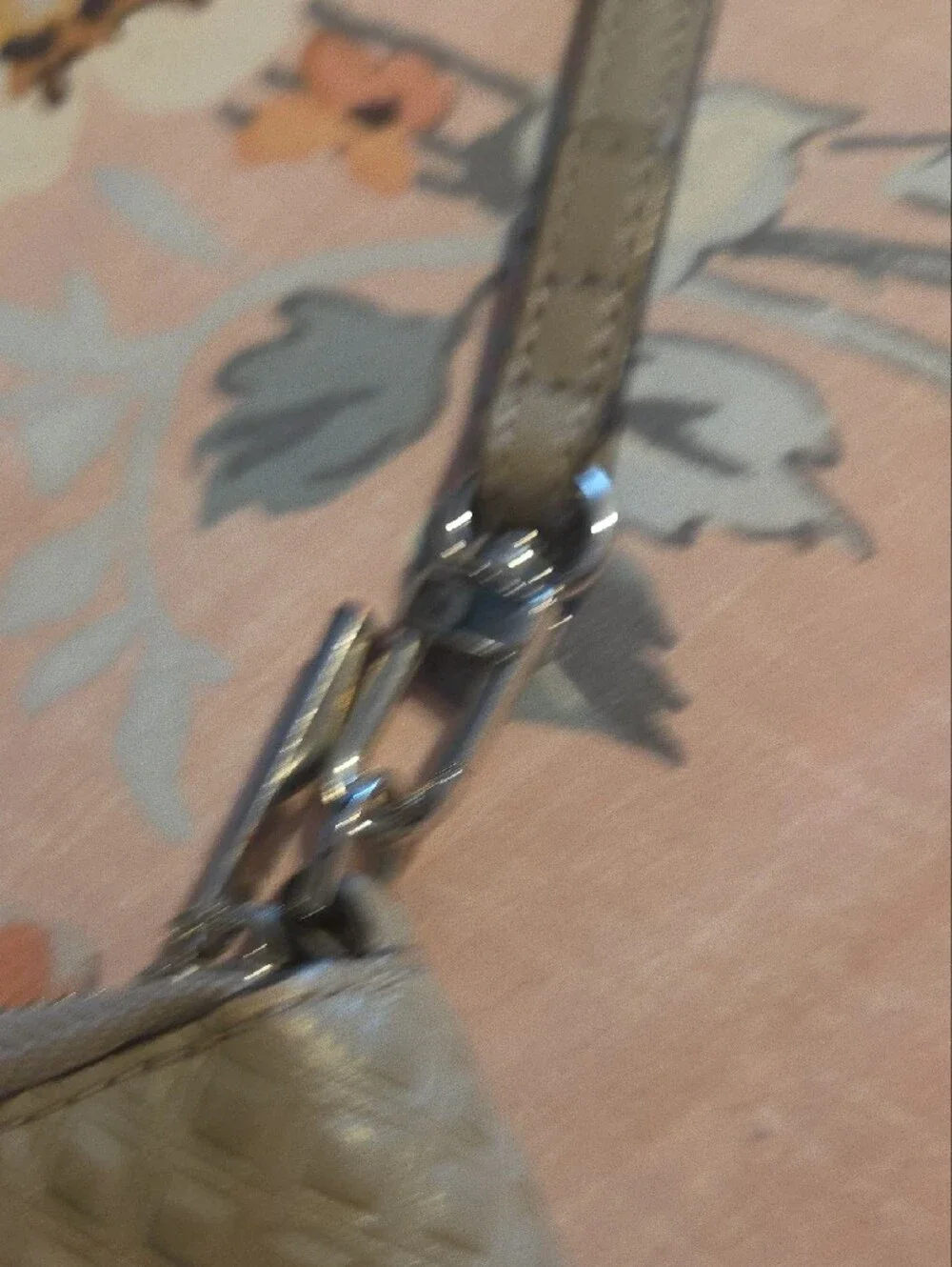 Tory Burch Beige/Nude Quilted Zip Wristlet with Logo